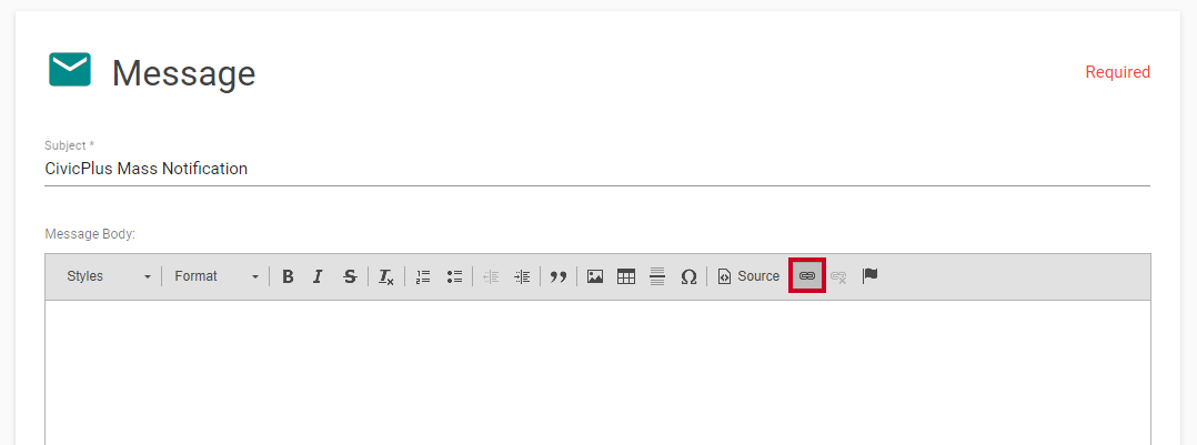 Message link icon.