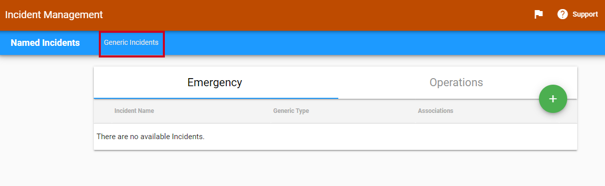 generic incidents tab