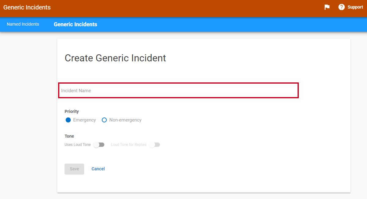 incident name field