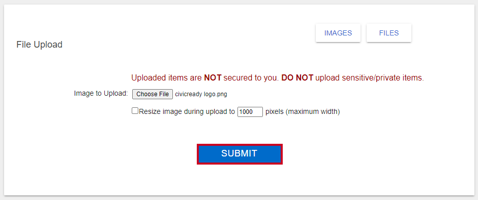 submit button