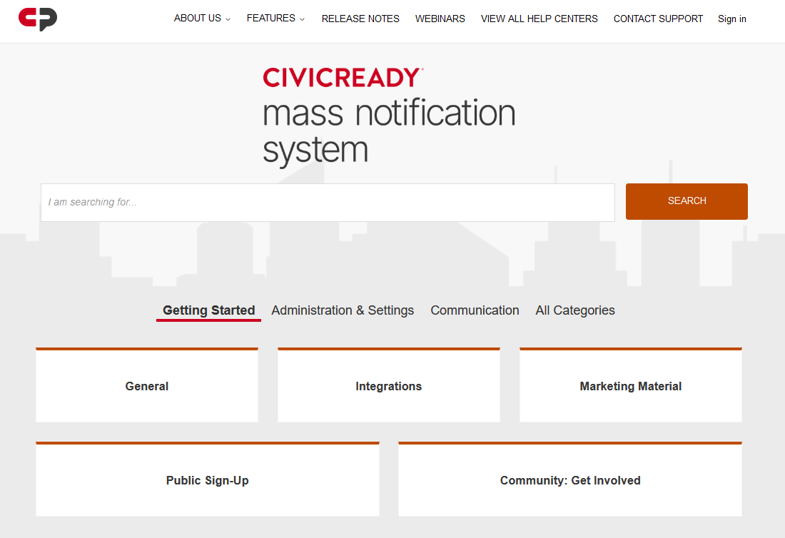 mass notification system help center home page