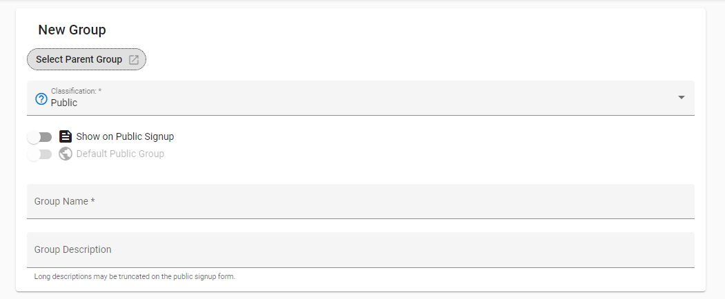 The Basic Information fields.