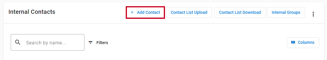 Add member button to the right of the public contacts header.