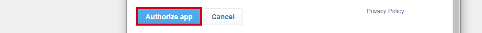 authorize app button