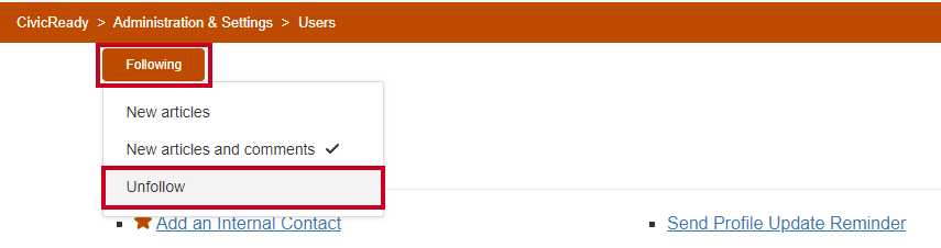 following button and drop-down menu