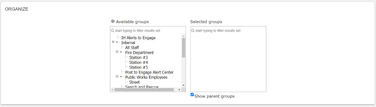 Organize fields.