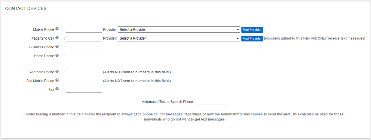 Contact devices fields.