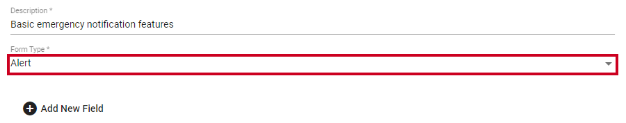 Form type field.