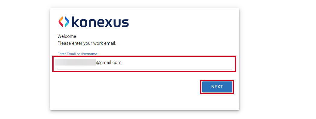 username field