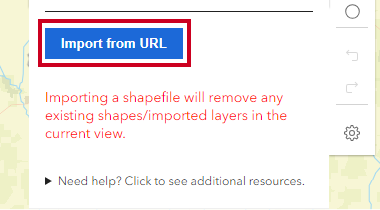 A blue, rectangular Import from URL button.
