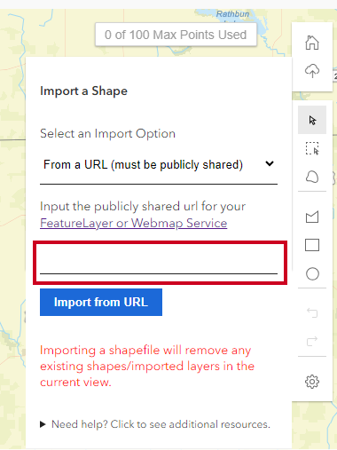 Input URL field.