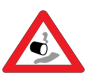 Hazardous materials warning symbol.
