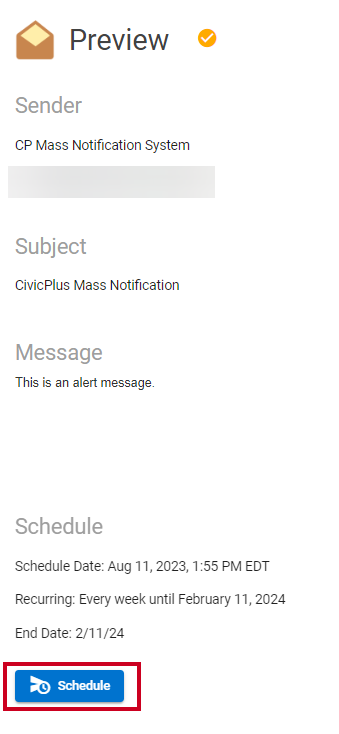 schedule notification button