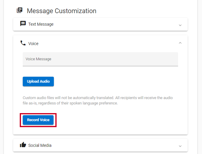 Record voice button.