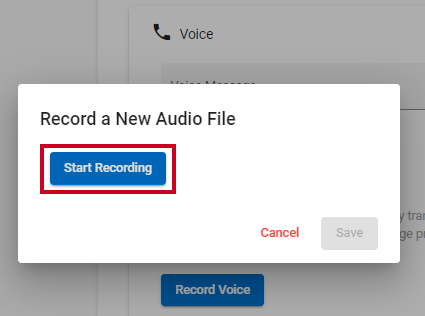 Start recording button.
