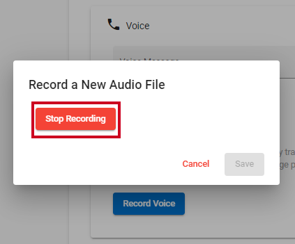 Stop recording button.