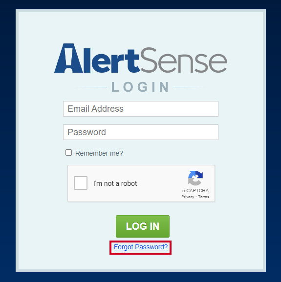 A Forgot password link at the bottom of the IPAWS login screen.