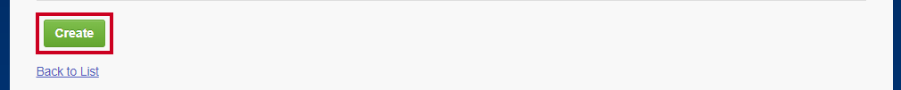 A green, rectangular Create button below the Certificate (JKS) section.