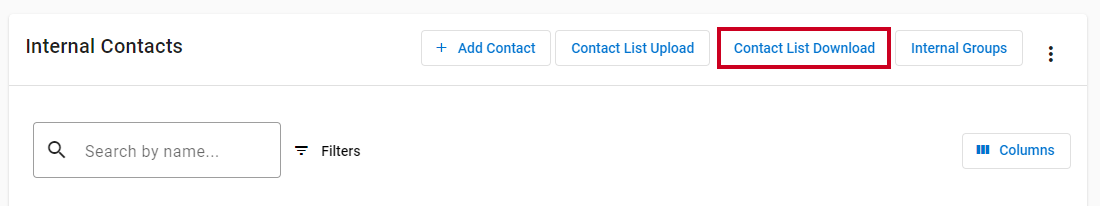 A white, rectangular Member List Download button to the right of the page name.