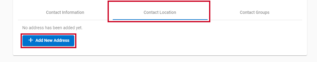 Add New Address button.