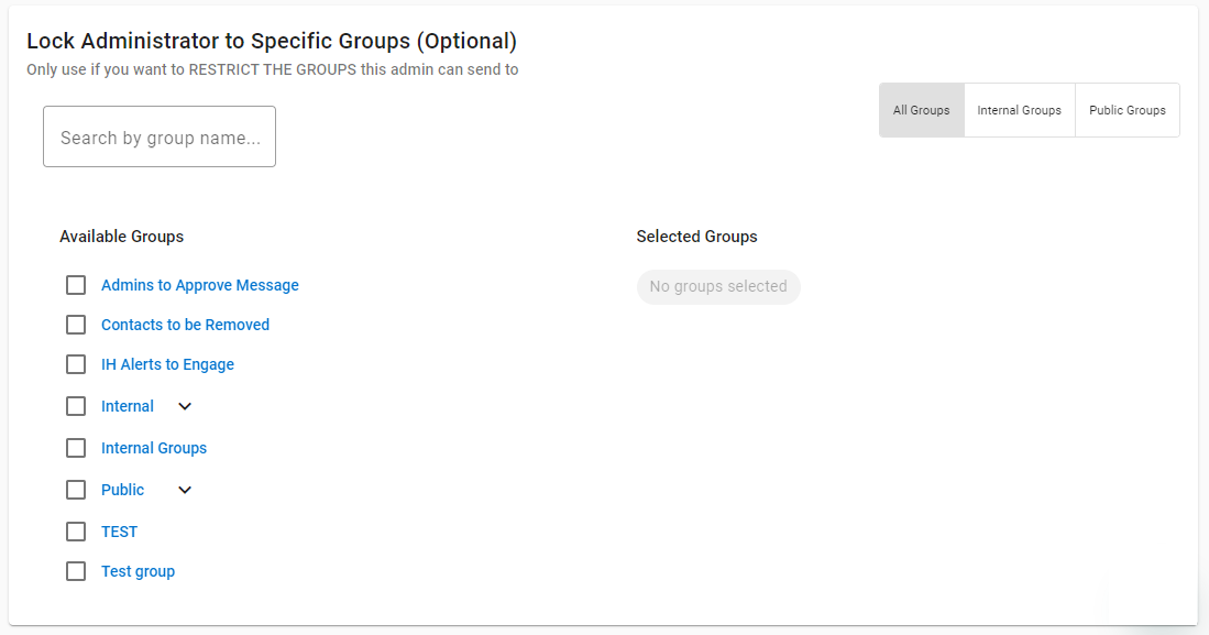 Lock Administrator to Specific Groups.
