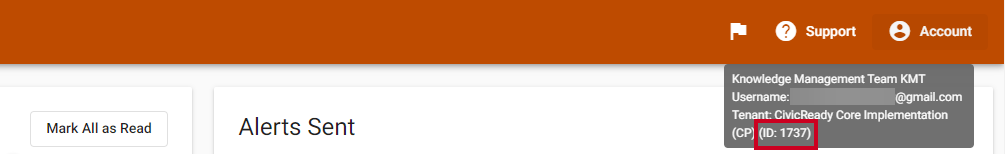 Account Tenant ID.