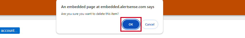 Confirm deletion.