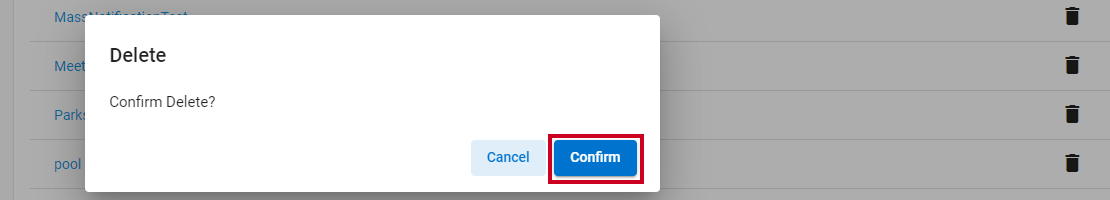 Confirm button.