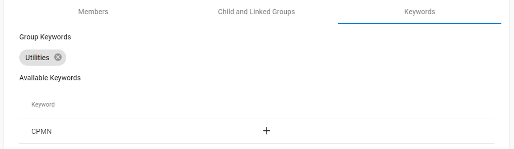 Public Group Keywords.