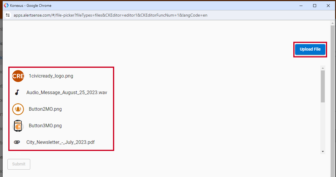 Upload File.