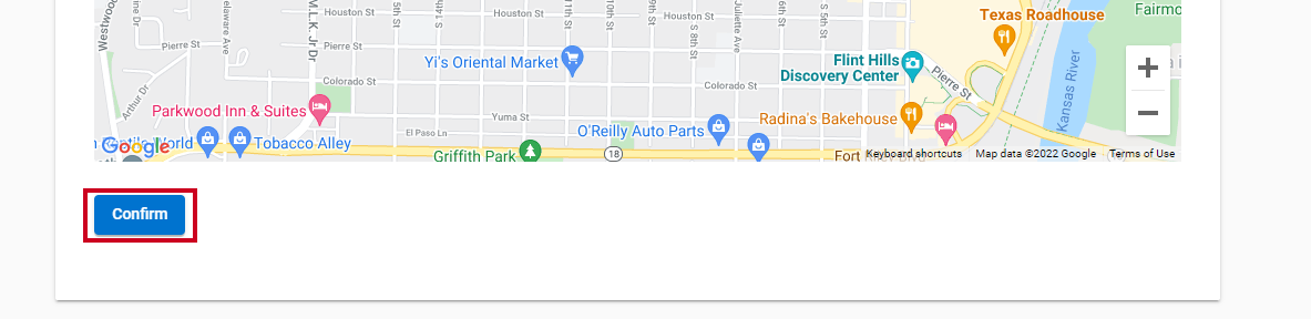 Confirm location