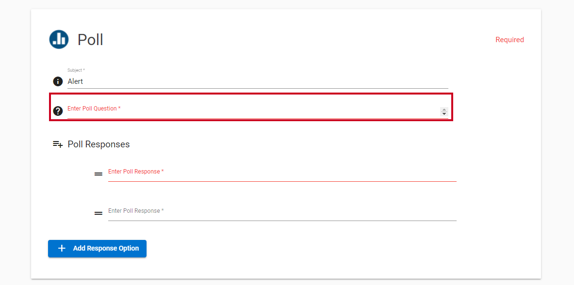 Enter Poll Question