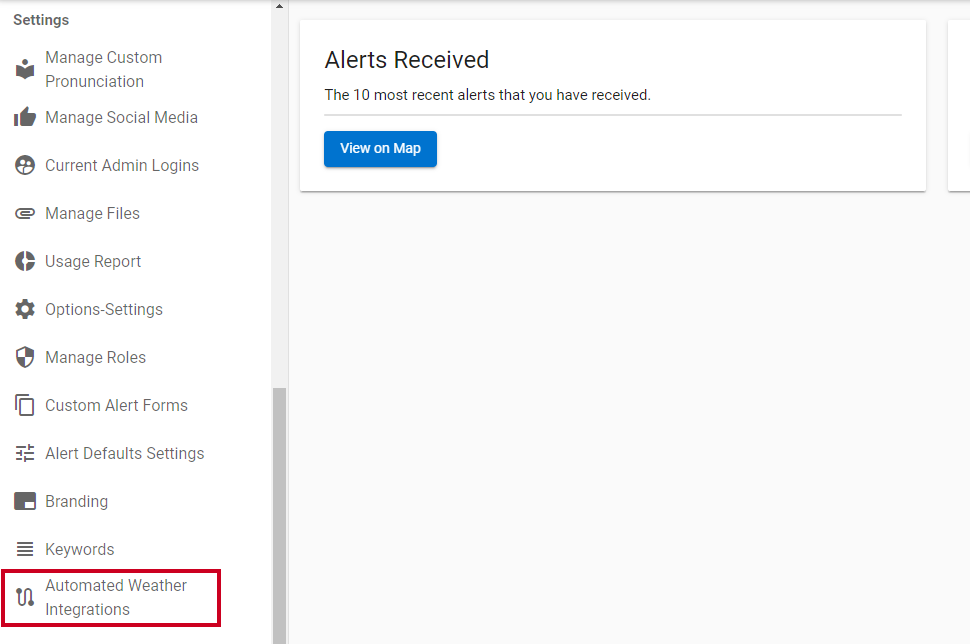 Automated weather integrations.