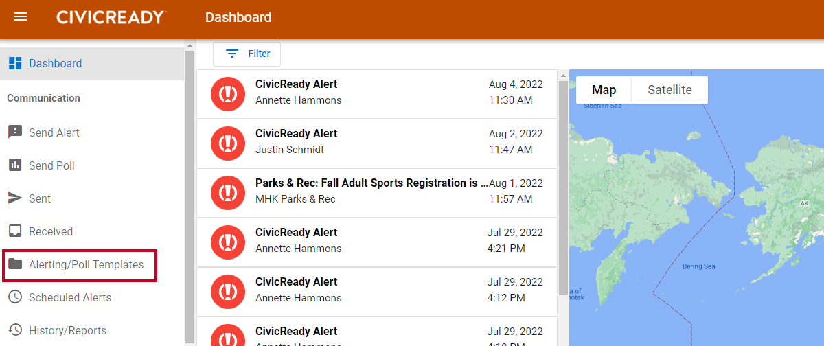alerting and poll template