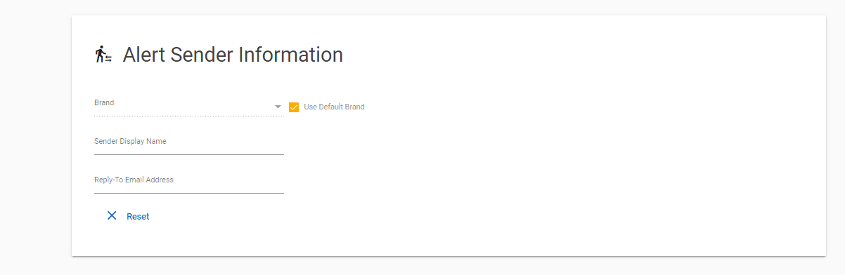 alert sender information