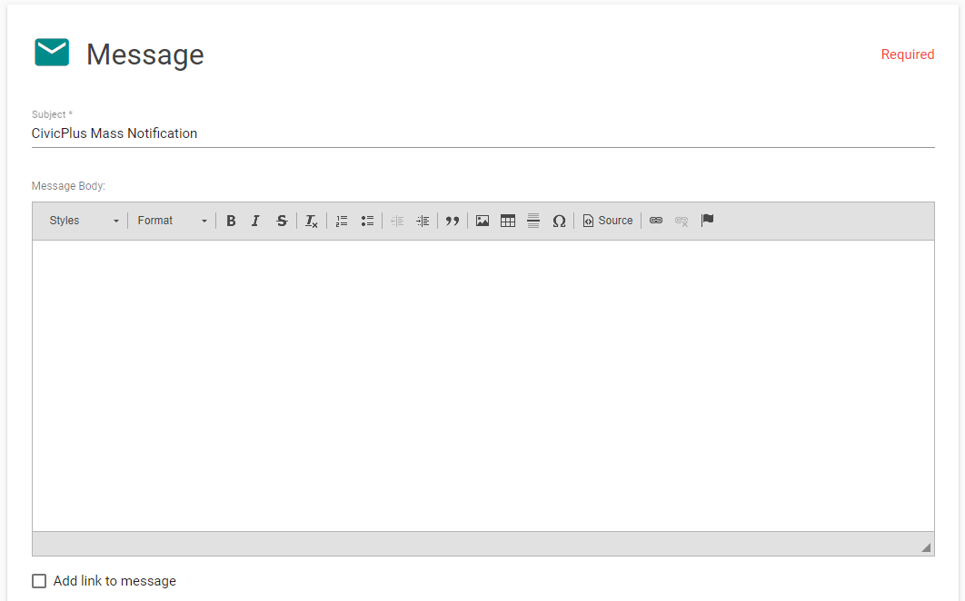 Message textbox.
