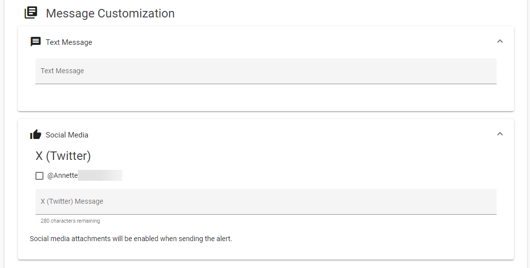 Message customization.