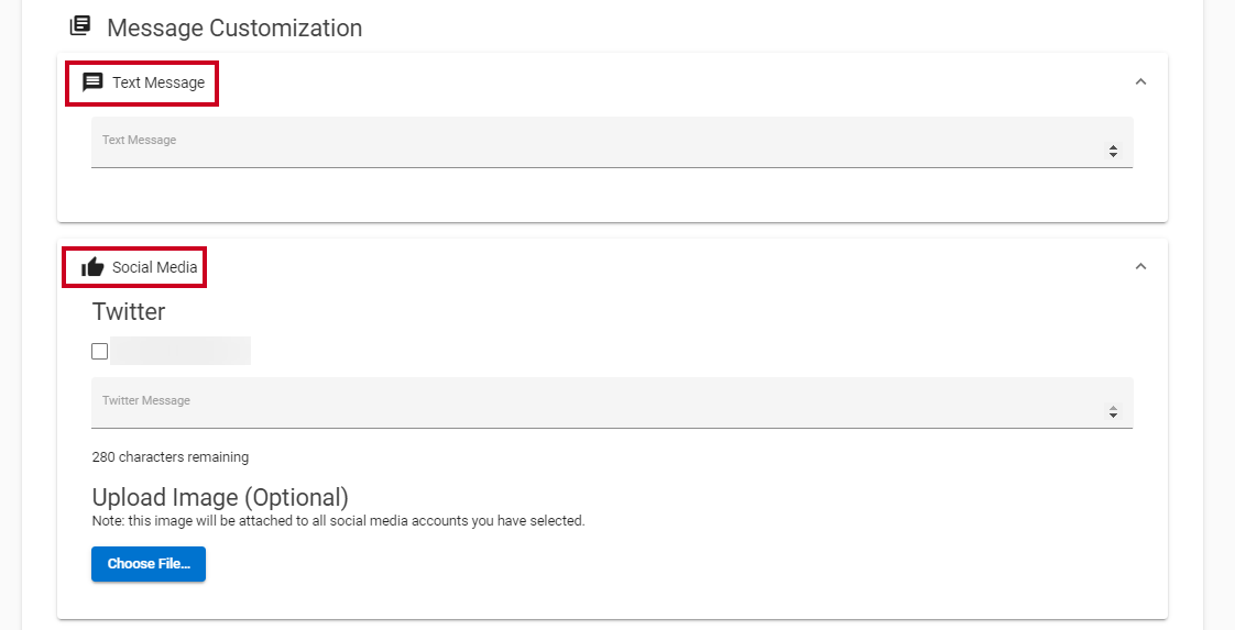 message customization