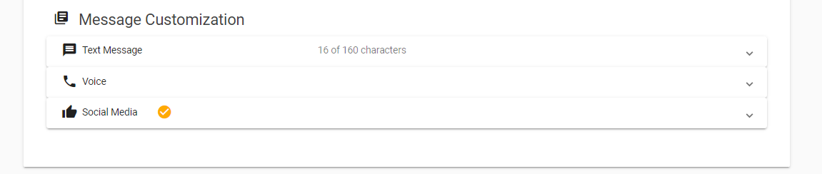 message customization